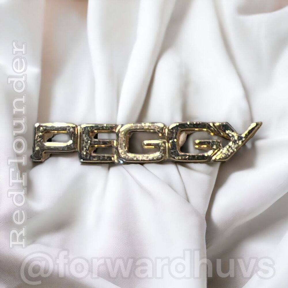 Bundle Sale 3 for $15 | "Peggy" | Gold Tone Lapel Pin